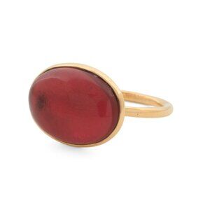 SHAANTI JEWELS  India 18k Sterling Silver Pink Tourmaline Ring